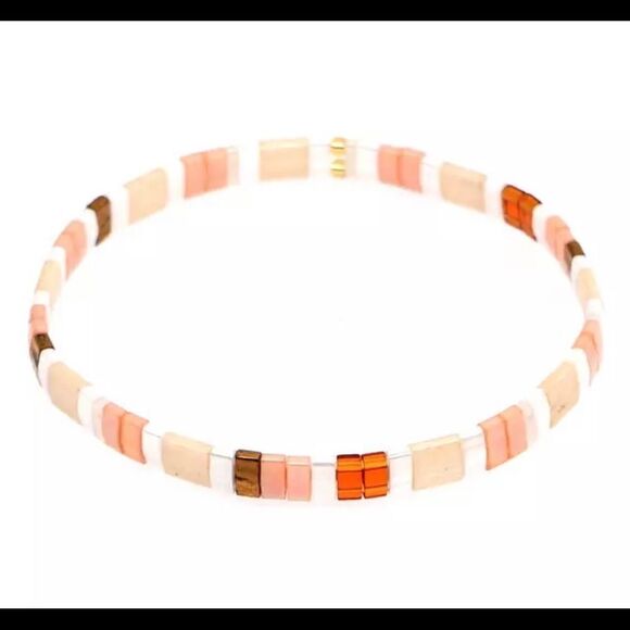 Original Miyuki Tila Bead Stretch Bracelet - Picture 1 of 1